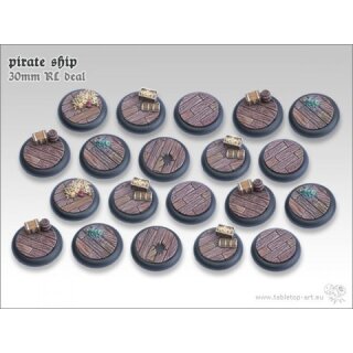 Pirate Ship Bases - 30mm Round Lip DEAL (20)