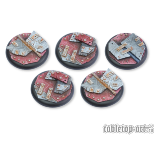 Scrap Steel Bases - 40mm Round Lip (5)