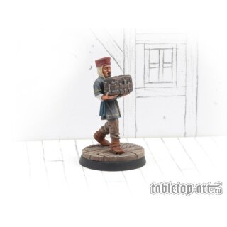 Townsfolk Miniatures - Servant With Treasure Chest