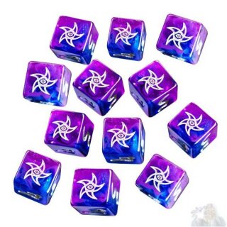 Elder Dice: Astral Elder Sign Silver Key D6 (12)