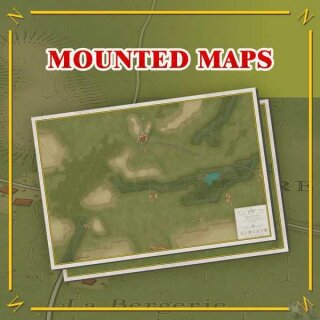 Battles of Napoleon II: Quatre Bras 1815 - Wartenburg 1813 - Mounted Map