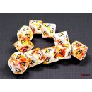 Chessex Brush Dice Set 10D10 Sunrise