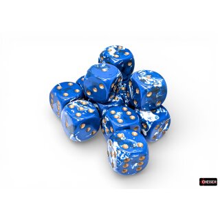 Chessex Brush Dice Set D6 Wavebreak 16mm (12)