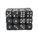 D6 12mm Dice Set Pearl Drop Black (36)