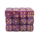 D6 12mm Dice Set Pearl Drop Lavender w/Gold (36)