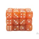 D6 12mm Dice Set Pearl Drop Orange (36)