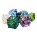 Gemstone Dice Set 7 Color Glass (7)