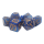 Rune Dice Set Coiled Serpent Blue w/Gold (7)