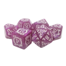 Rune Dice Set Coiled Serpent Orchid w/White (7)