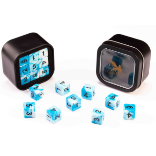 D6 Series 16mm Marble Blue & White (18)