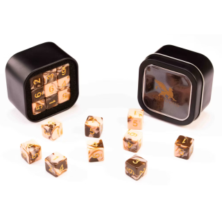 D6 Series 16mm Marble Chocolate & Cream (18)