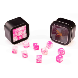 D6 Series 16mm Marble Pink & White (18)