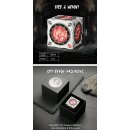 Cube Spinner Dice Red & Silver