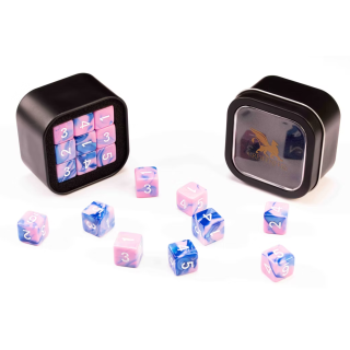 D6 Series 16mm Marble Blue & Pink (18)
