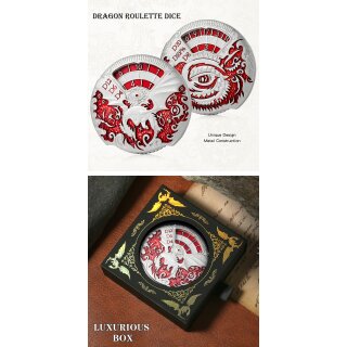 Dragon Roulette Spinner Dice Red & Silver