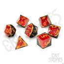 Gemcutters Ruby Geode RPG Dice Set (7)
