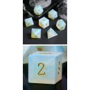 Gemstone Dice Set (7) Opalite Synthetic