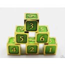 Green and Gold D6 Metal Dice Set