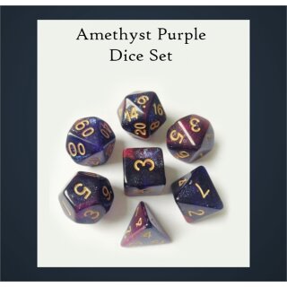 Legendary Amethyst Purple Dice Set (7)