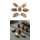 Metal & Enamel Dice Set (7) Bullet Copper & Brass