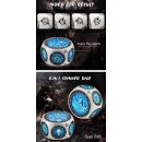 Octagon Spinner Dice Blue & Silver