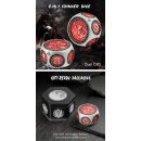 Octagon Spinner Dice Red & Silver