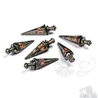 PolyHero Warrior 6D6 Swords Steel Grey