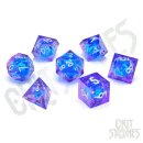 Blue Bane Liquid Core RPG Dice Set (7)