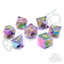 Eldritch Iris Electroplated Floating Eye RPG Dice Set (7)