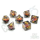 Fire Dragons Gaze Floating Eye RPG Dice Set (7)