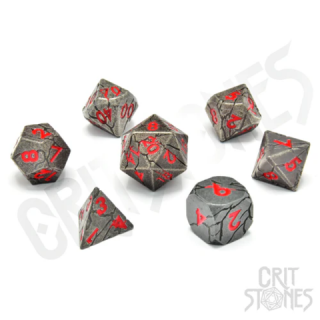 Fractured Fate Metal RPG Dice Set (7)