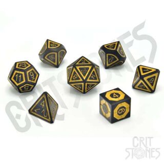 Gilded Nightshade Metal RPG Dice Set (7)