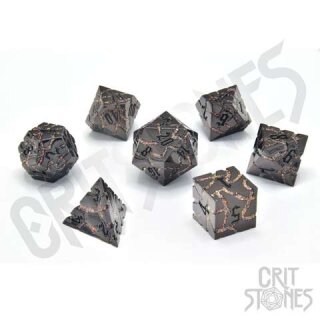 Lava Flow Metal RPG Dice Set (7)