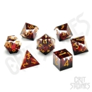 Lava Peaks Sharp Edge Resin RPG Dice Set (7)
