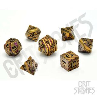 Magus Goldstone Metal RPG Dice Set (7)