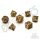 Magus Goldstone Metal RPG Dice Set (7)