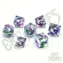 Nightshade Nectar Electroplated Liquid Core RPG Dice Set (7)