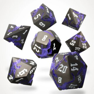 Nocturnum Dracona Metal RPG Dice Set (7)