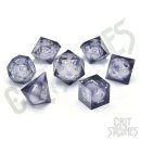Orbital Tide (silver ink) Liquid Core RPG Dice Set (7)