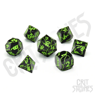 Raving Poison Metal RPG Dice Set (7)