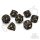 Soulreaper Gold Hollow Metal RPG Dice Set (7)