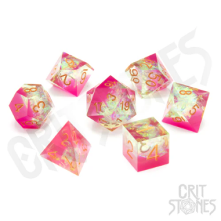 Spring Romance Sharp Edge Resin RPG Dice Set (7)