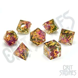 Sunlit Garden Sharp Edge Resin RPG Dice Set (7)