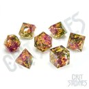 Sunlit Garden Sharp Edge Resin RPG Dice Set (7)