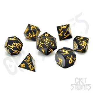Torn Mystic Metal RPG Dice Set (7)