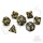 Torn Mystic Metal RPG Dice Set (7)