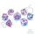 Violet Bloom Sharp Edge Resin RPG Dice Set (7)