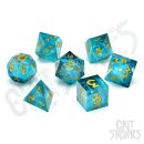 Wave after Wave Sharp Edge Resin RPG Dice Set (7)