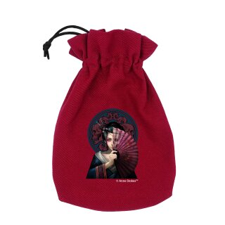Anne Stokes Dice Pouch Geisha Skull