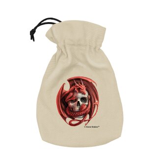 Anne Stokes Dice Pouch Skull Embrace